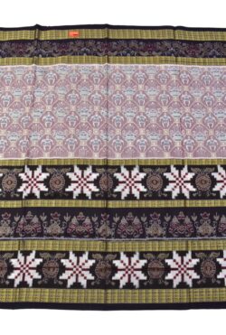 Lite Colour Star Boder Sambalpuri Handloom Bandha Cotton Saree