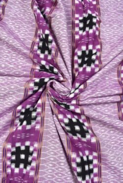Purple Colour Pasapali Design Sambalpuri Handloom Cotton Fabrics