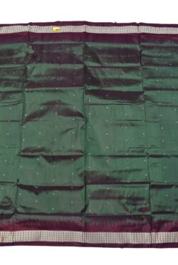 Hunter Green Colour Sambalpuri Handloom Bandha Silk Saree