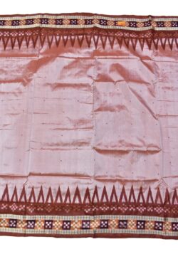 Pitch Colour Pasapali Border Sambalpuri Handloom Bandha Silk Saree