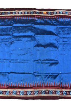 Sky Blue Colour Pasapali Border Sambalpuri Handloom Bandha Silk Saree