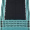 Black-Rama Green Combination Sambalpuri Handloom Cotton Dupatta