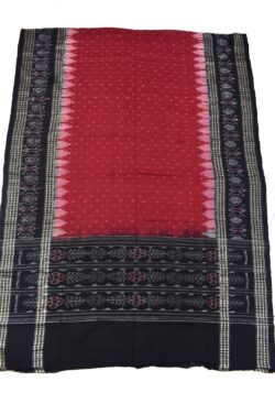Red-Black Sambalpuri Handloom Cotton Dupatta