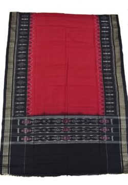 Red-Black Combination Sambalpuri Handloom Cotton Dupatta