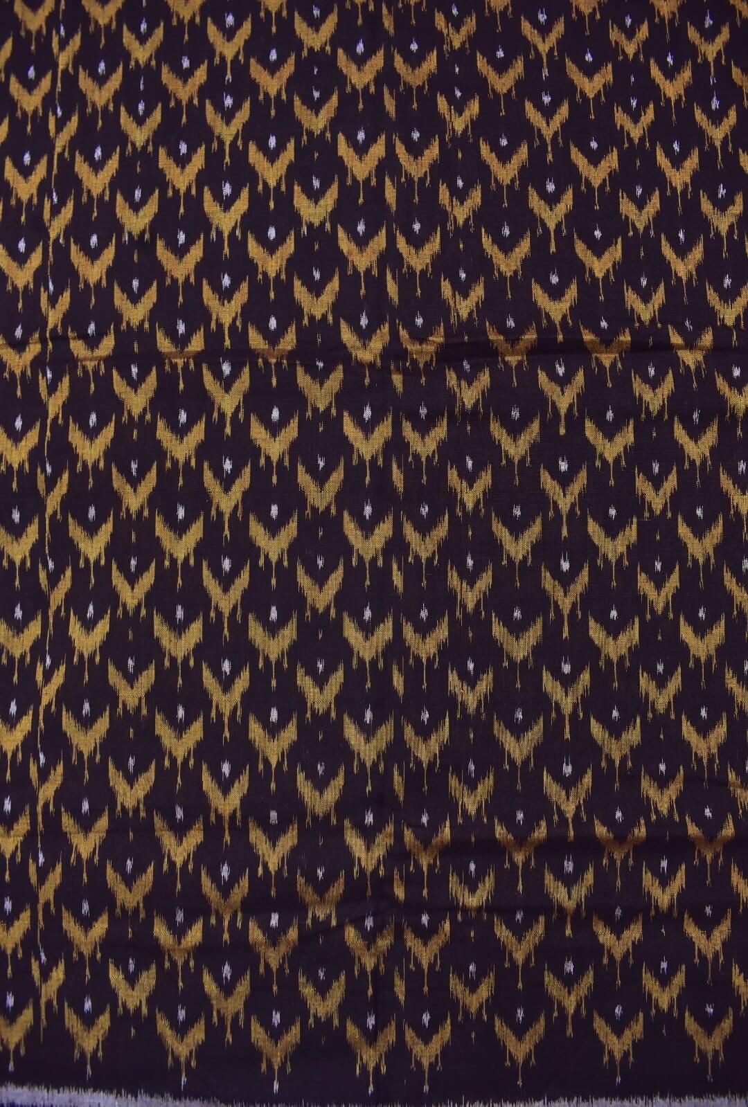 Coffe Colour Sambalpuri Handloom Cotton Fabrics - Image 2