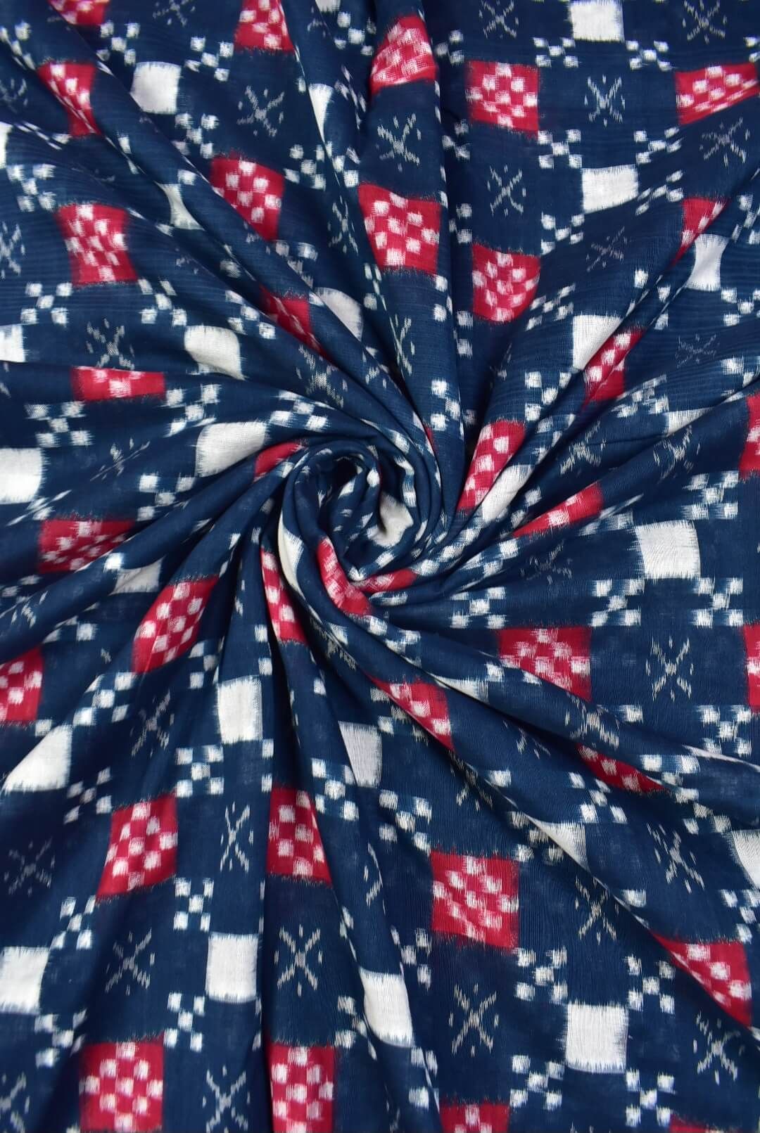 Sumati Colour Pasapali Design Sambalpuri Handloom Cotton Fabric