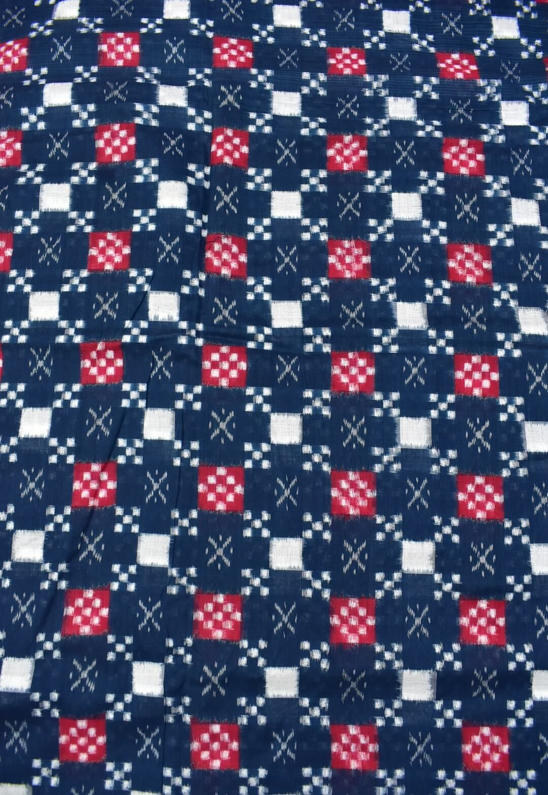 Sumati Colour Pasapali Design Sambalpuri Handloom Cotton Fabric - Image 2