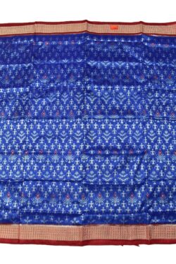Navy Blue Colour Tribal Design Sambalpuri Handloom Bandha Silk Saree