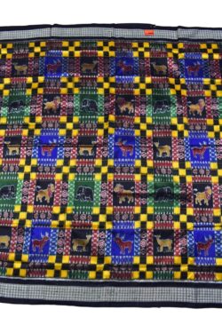 Multi Colour Animal Design Sambalpuri Handloom Bandha Silk Saree