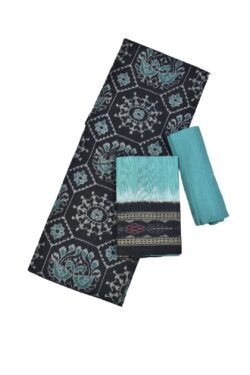 Black Colour Peacock Design Sambalpuri Handloom Bandha Silk Saree