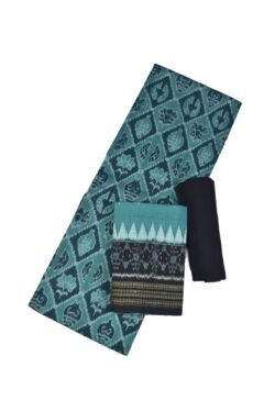 Rama Green Colour Sambalpuri Handloom Cotton Dress Material