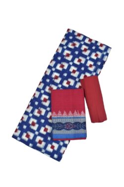 Sky Colour Sambalpuri Handloom Cotton Dress Material