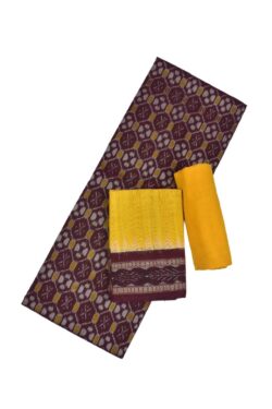 Maroon Colour Sambalpuri Handloom Cotton Dress Material
