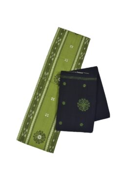 Mahendi Colour Sambalpuri Handloom Cotton Bomkai Dress Material