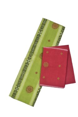 Mahendi Colour Sambalpuri Handloom Cotton Bomkai Dress Material