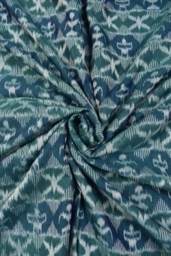 Rama Green Colour Tribal Design Sambalpuri Handloom Cotton Fabrics