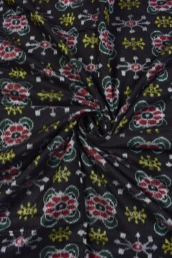 Black Colour Sambalpuri Handloom Cotton Fabrics