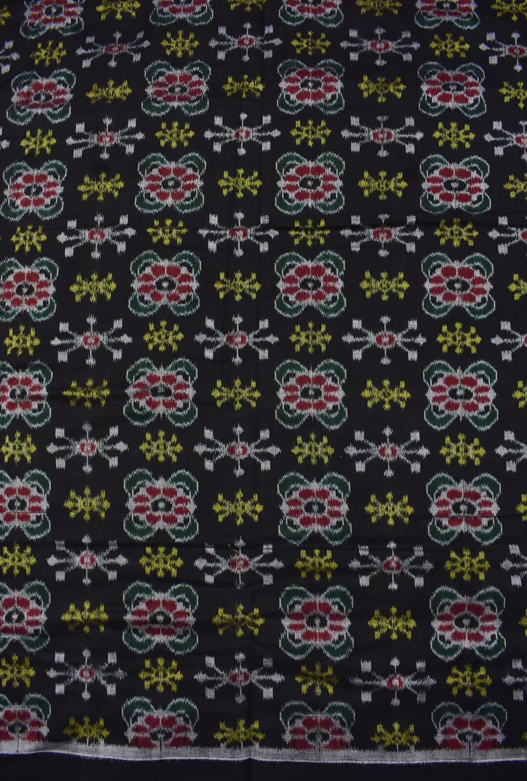Black Colour Sambalpuri Handloom Cotton Fabrics - Image 2