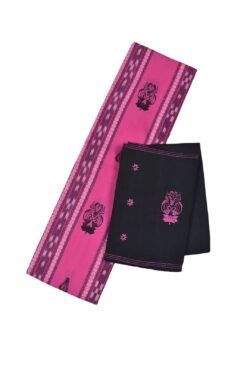 Pink Colour Sambalpuri Handloom Cotton Bomkai Dress Material