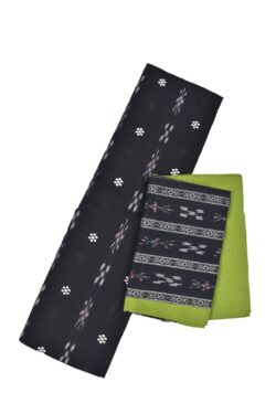 Black Colour Sambalpuri Handloom Cotton Bomkai Dress Material