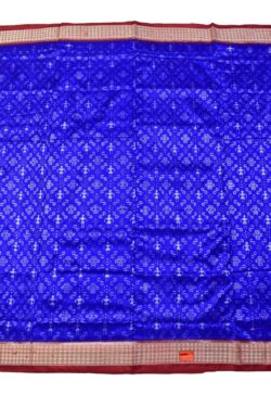 Blue Colour Tribal Design Sambalpuri Handloom Bandha Silk Saree