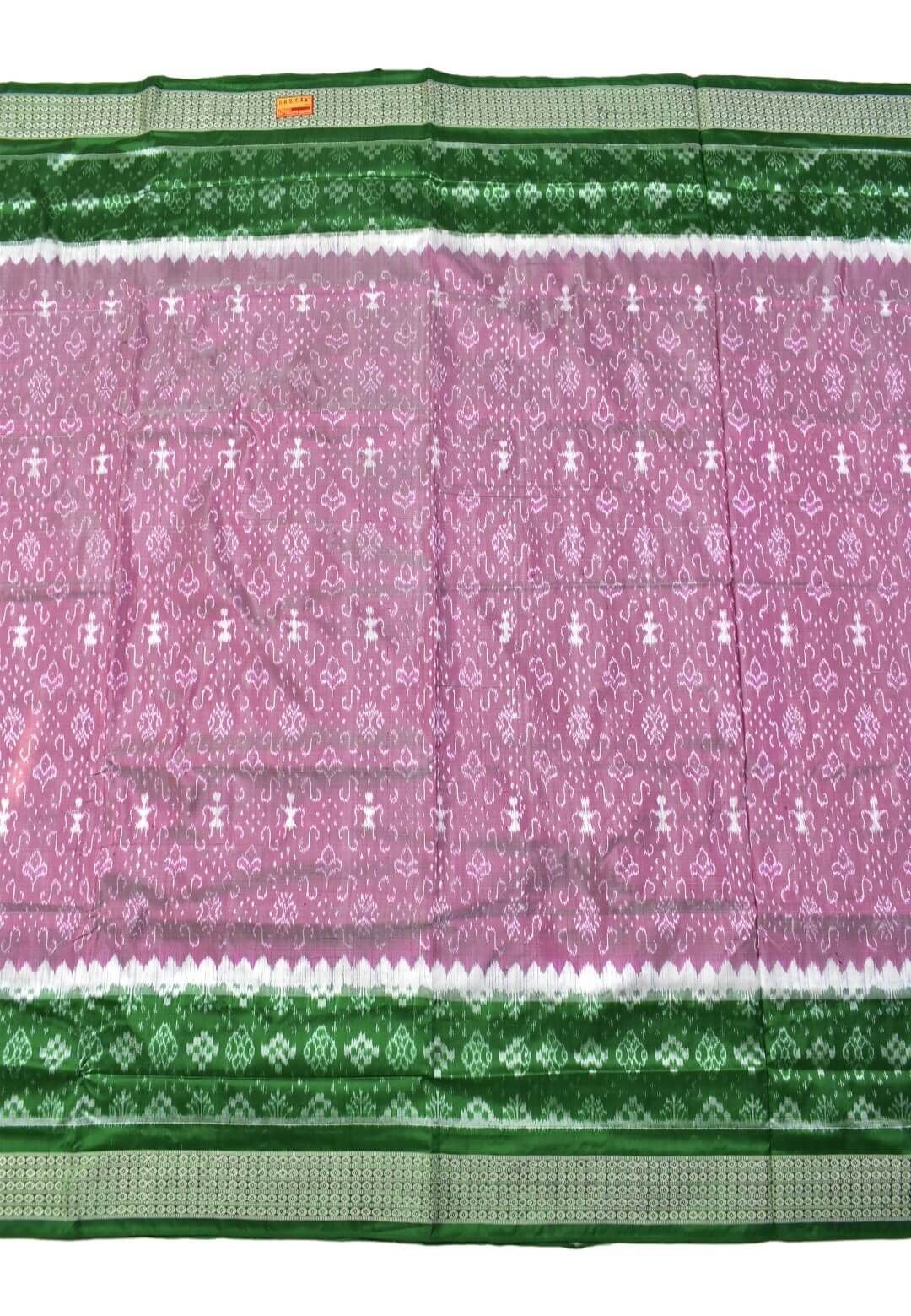 Lite Colour Tribal Design Sambalpuri Handloom Bandha Silk Saree