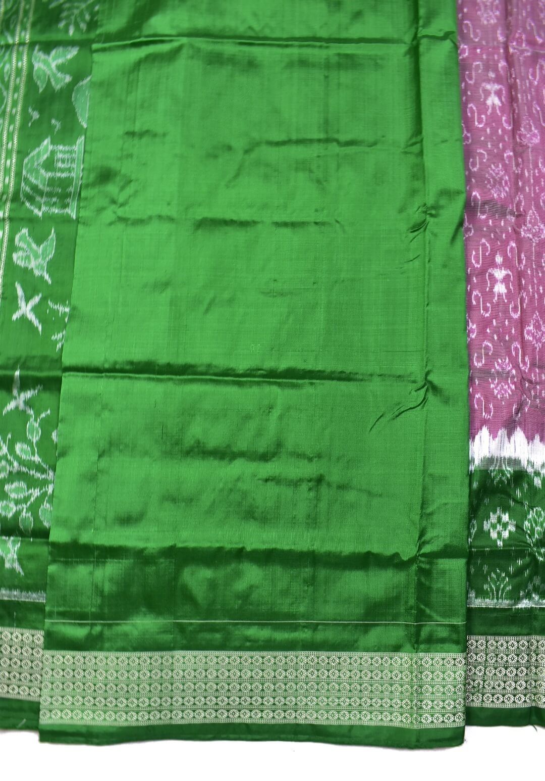 Lite Colour Tribal Design Sambalpuri Handloom Bandha Silk Saree - Image 5