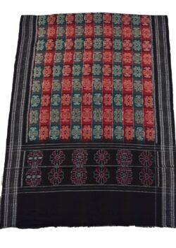 Green-Red Sambalpuri Handloom Cotton Dupatta