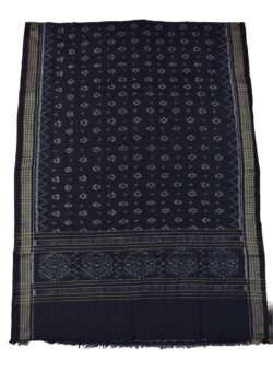 Black Colour Sambalpuri Handloom Cotton Dupatta