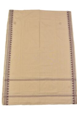 Biscuit Colour Sambalpuri Handloom Cotton Dupatta