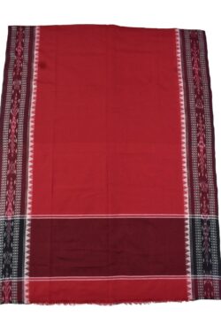 Red Colour Sambalpuri Handloom Cotton Dupatta