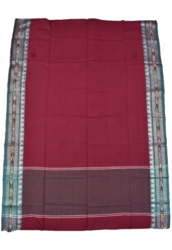 Maroon Colour Sambalpuri Handloom Cotton Dupatta