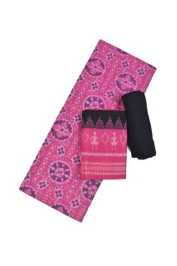 Pink Colour Sambalpuri Handloom Cotton Dress Material