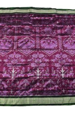 Purple Colour Sambalpuri Handloom Bandha Silk Saree