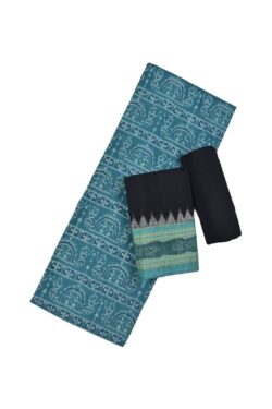 Rama Green Colour Tribal Design Sambalpuri Handloom Cotton Dress Material