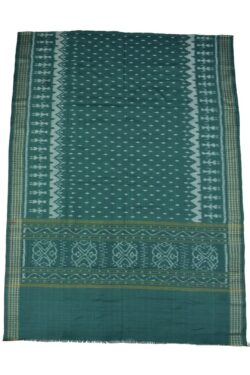 Green Colour Sambalpuri Handloom Cotton Dupatta