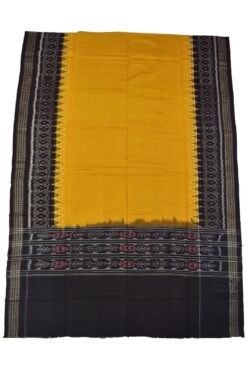 Yellow-Coffe Sambalpuri Handloom Cotton Dupatta