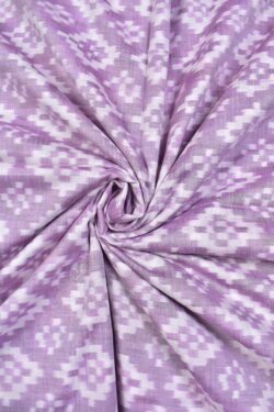 Lite Violet Colour Pasapali Design Sambalpuri Handloom Cotton Fabrics