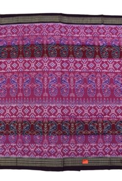 Pink Colour Sambalpuri Handloom Bandha Cotton Saree