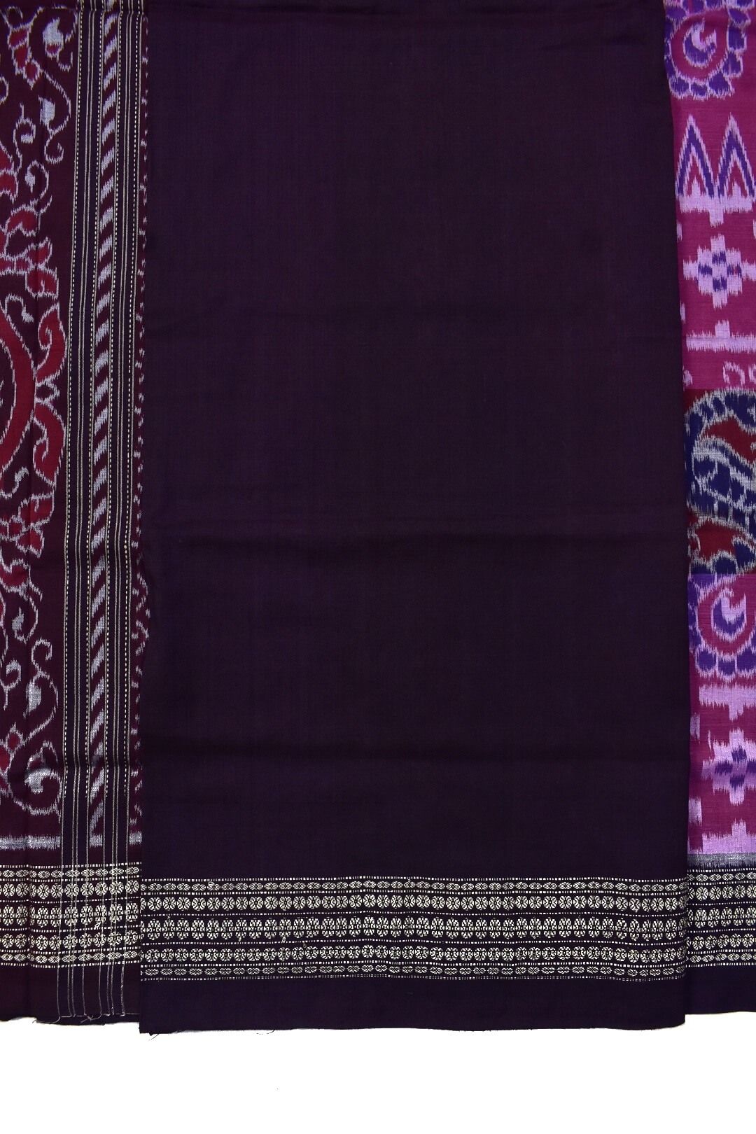 Pink Colour Sambalpuri Handloom Bandha Cotton Saree - Image 5