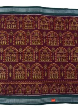 Maroon Colour Sambalpuri Handloom Bandha Cotton Saree