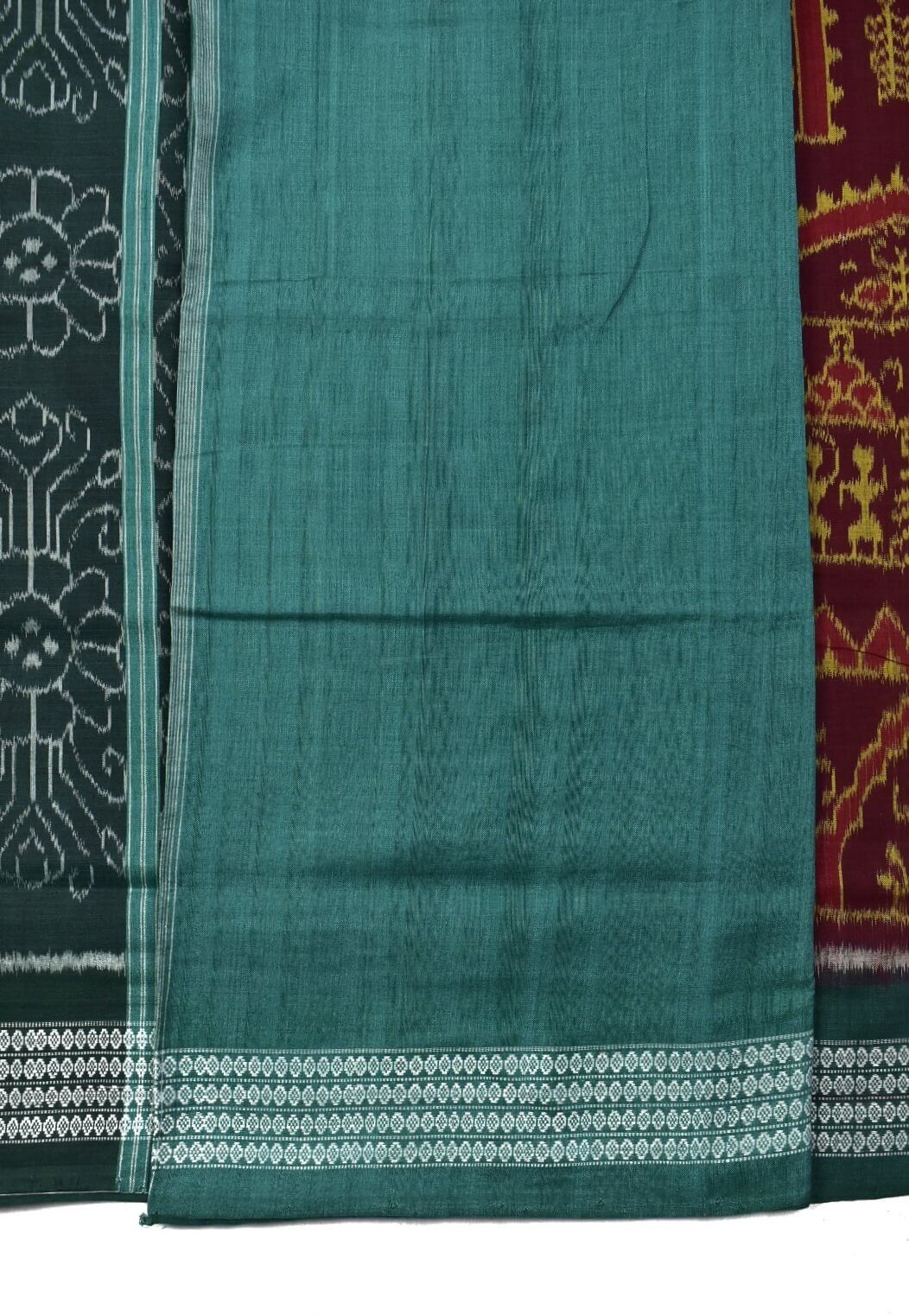 Maroon Colour Sambalpuri Handloom Bandha Cotton Saree - Image 5