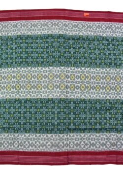 Green Colour Sambalpuri Handloom Bandha Cotton Saree