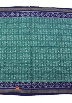 Green Colour Sambalpuri Handloom Bandha Cotton Saree