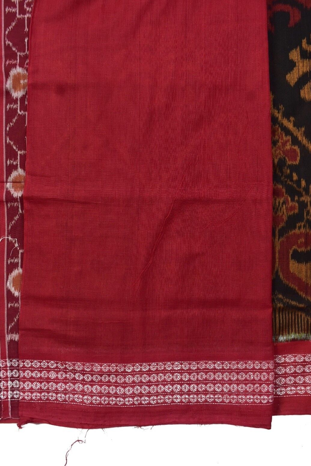 Black Colour Sambalpuri Handloom Bandha Cotton Saree - Image 5