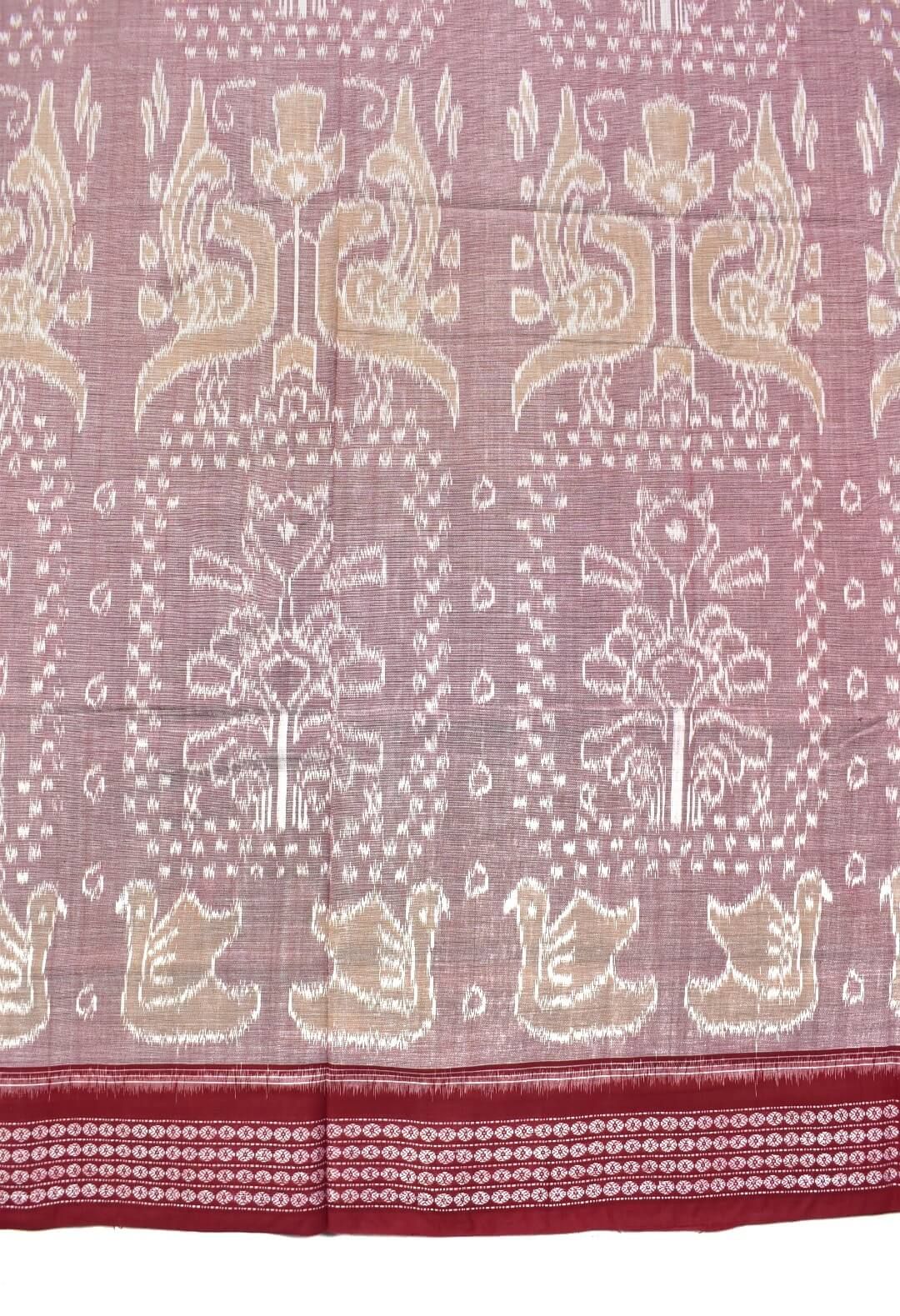 Lite Colour Sambalpuri Handloom Bandha Cotton Saree - Image 4