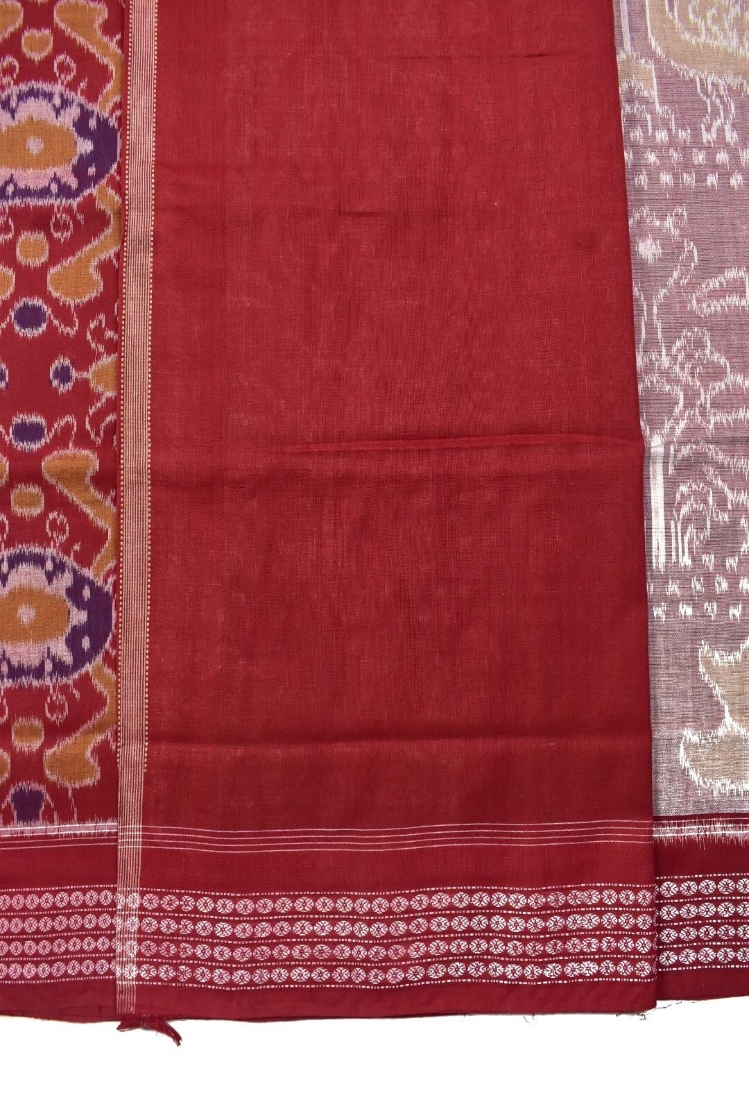 Lite Colour Sambalpuri Handloom Bandha Cotton Saree - Image 5