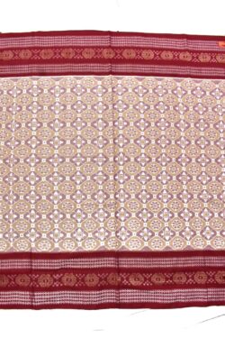 Lite Colour Double Border Sambalpuri Handloom Cotton Bandha Saree