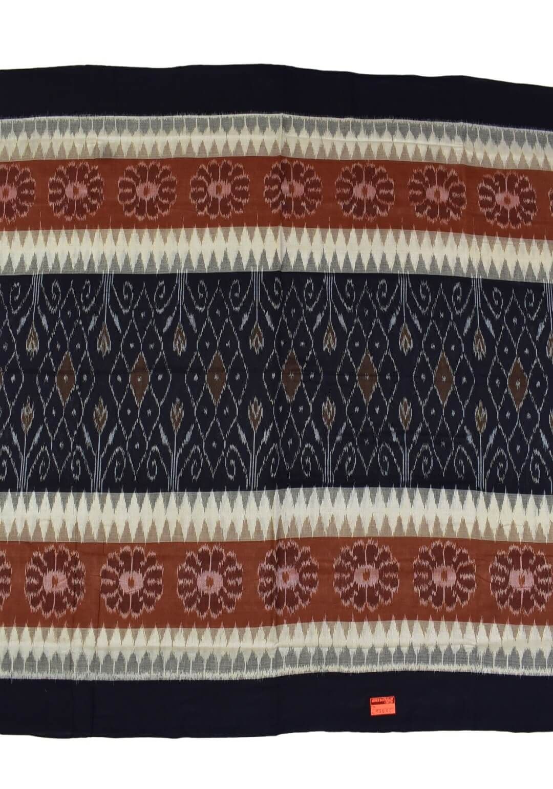 Black-Matha Combination Sambalpuri Handloom Mania Bandha Cotton Saree