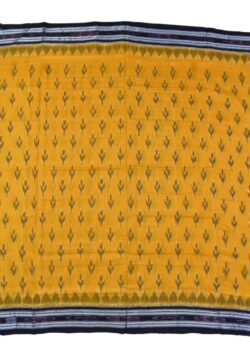 Yellow Colour Sambalpuri Handloom Mania Bandha Cotton Saree